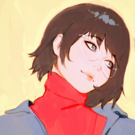 Kuvshinov Ilya, Ilya Kuvshinov, Arte 8 Bits, Red Turtleneck, Art Studies, Anime Artwork, Art Plastique, Art Reference Poses, Portrait Art