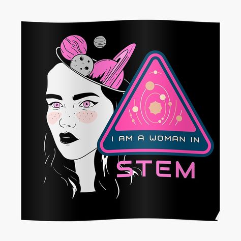 I am a woman in stem design for students and women of science technology engineering mathematics background. Great gift for independent women #stem #feminism #feminist Mathematics Background, Stem Poster, Woman In Stem, Stem Wall, Stem Posters, Women Of Science, Engineering Mathematics, Stem Design, Women In Stem