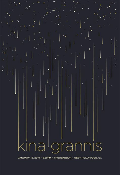 Kina Grannis... Gig Posters Design, Kina Grannis, Poster Grafico, Graphisches Design, 타이포그래피 포스터 디자인, Poster Design Inspiration, Creative Poster Design, Gig Posters, Beautiful Posters