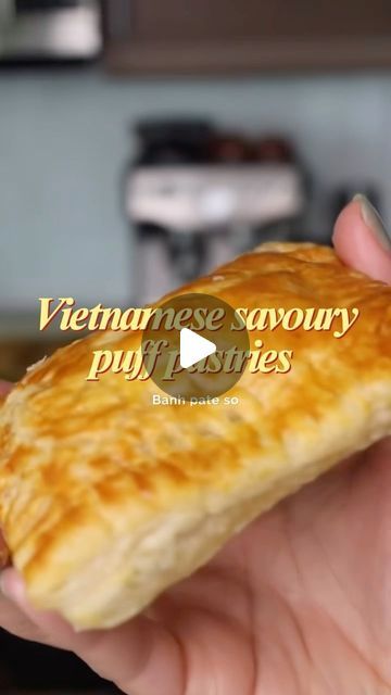 Sylvia Nguyen on Instagram: "✨Vietnamese savoury puff pastry - Bành Patê Sô 🤤. An oldie but a goodie 😉 

This recipe is PERFECT for holidays 🎉. It’s SO easy to make and always makes for great appetizers at any gathering or dinner party!
Mine came out buttery, light, uber FLAKEY and perfectly seasoned. These are so delicious and comforting - you and your guests definitely won’t want to just eat one! 😋

✨Notes
- The wood ear mushroom is optional but highly recommended!
- I used 2-3 egg yolks for the egg wash for 24 puff pastries
- Bake at 375F for 25 minutes

✨Ingredients (24 puff pastries)
- 4 sheets of store-bought pastry sheets (I bought mine with butter but feel free to use a dairy-free option)
- 1 lb ground pork (you can swap this out for beef or chicken too)
- 3 tbsp of dried wood Savoury Puff Pastry, Wood Ear Mushroom, Ear Mushroom, Savory Puff Pastry, Eggs And Mushrooms, Puff Pastries, Chicken Bouillon, Substitute For Egg, Puff Pastry Sheets