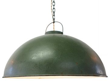 Pendant Barn Light, Green With White Interior industrial-pendant-lighting Dining Hanging Lights, Industrial Pendant Lighting, Country House Kitchen, Green Pendant Light, Barn Lights, Green Dome, Industrial Ceiling Lights, Large Pendant Lighting, Dome Pendant Lighting