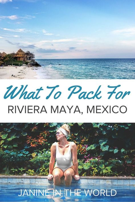 What to Pack For Riviera Maya, Mexico - No more stressing over what to pack for Mexico! This packing list covers everything you need to pack for your trip to the Riviera Maya. #mexicotravel #visitmexico #mexico #packing #rivieramaya What To Pack For Cancun, Pack For Cancun, What To Pack For Mexico, Pack For Mexico, Mexico Packing List, Japan Nature, Explore Mexico, South America Destinations, Mexico Travel Guides