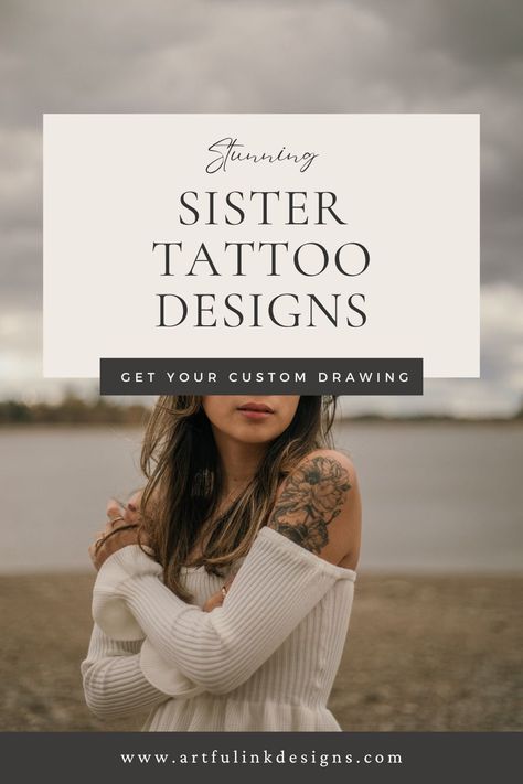 Get inspired with these unique and meaningful sister tattoo designs. From small and discreet to minimalist tattoo design drawings, find the perfect tattoo to symbolize your bond with your sister. Explore these tattoos for women and discover the perfect ink to share with your sis.#DaintyTattoos #MinimalistTattoos #SmallTattooIdeas #WomenWithTattoos #TattooInspo #SubtleTattoos #CuteTattoos Small Sister Tattoos With Meaning, Little Sister Tattoo Ideas, Sister Tattoos Meaningful, Sisters Tattoo Ideas For 2, Sister Tattoos Unique, Protection Tattoo Ideas, Protection Tattoos, Unique Sister Tattoos, Tattoo Design Ideas For Women