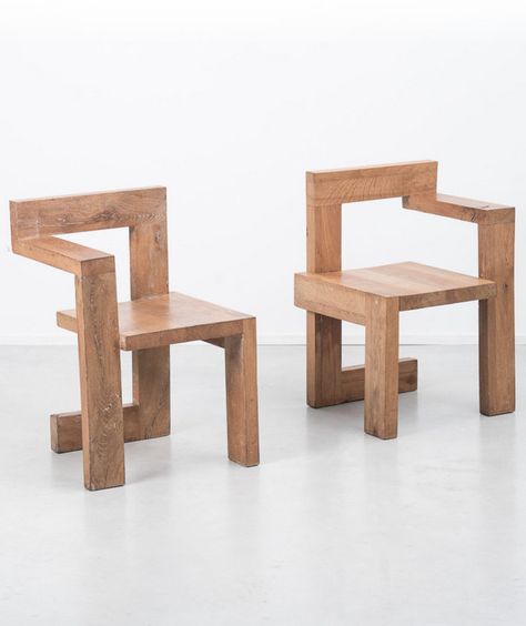 Wooden Chair Plans, Gerrit Rietveld, Wood Chair Design, Chair Design Wooden, Woodworking Projects Furniture, Wood Furniture Design, Wooden Chairs, Wood Furniture Diy, Creative Furniture