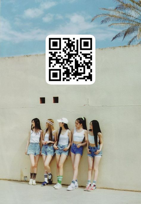 Newjeans Albums, Polaroid Frame, Get Up, Qr Code, Photo Cards, Mini Albums, Coding, Frame, Music