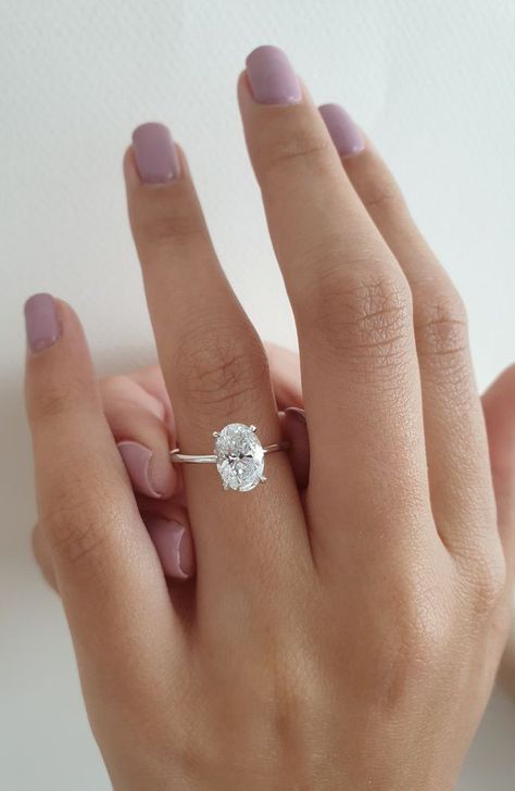 Silver Band Engagement Rings, Plain Engagement Rings, Simple Engagement Rings Oval, Engagement Ring With Wedding Band, Engagement Ring Plain Band, Ring With Wedding Band, Classy Engagement Ring, Wedding Band Silver, Silver Tips