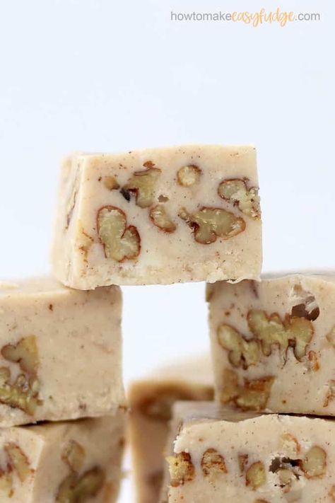 BUTTER PECAN FUDGE -- Easy chocolate, brown butter, pecan fudge Easy Butter Pecan Fudge, Butter Pecan Fudge, Butter Pecan Fudge Recipe, Easy Fudge Recipe, Pecan Fudge, Easy Fudge, Peanut Butter Fudge Easy, White Chocolate Fudge, Fudge Recipes Easy