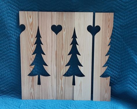 Primitive Shutters, Porch Balusters, Deck Balusters, Tree Cut Out, Empire Design, Tree Heart, Half Heart, Canterbury Tales, Pallet Christmas Tree