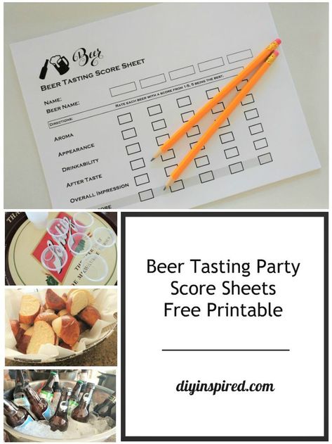 Beer Tasting Party Score Sheets - Free Printable plus Ideas for a Fun and Casual Beer Tasting Party Beer Tasting Party Printables, Beer Tasting Party, Beer Tasting Parties, Beer Decorations, Beer Names, Wedding Signs Diy, Beer Fest, Beer Party, Beer Cheese