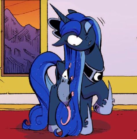 Pet Possum, Mlp Comics, My Lil Pony, Mlp Fan Art, My Little Pony Comic, Princess Luna, My Little Pony Characters, My Little Pony Drawing, Mlp Pony