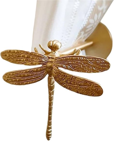 Amazon.com: kaydalucky Curtain Holders Set of 2, Swag Holders for Windows, Home Decoration Dragonfly Wall Hook Set of 2, Metal Curtain Tiebacks，Home Outdoor Bedroom Office Decoration Curtains : Home & Kitchen Kitchen Curtain Tie Back Ideas, Hand Curtain Tie Back, Dragonfly Home Decor, Curtain Hold Backs, Brass Curtain Tie Backs, Curtain Hooks Tie Back, Curtain Tiebacks Ideas, Curtain Holders Ideas Hooks, Curtain Holder Ideas