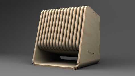 ITX PC Case - Design on Behance Wood Computer Case, Diy Computer Case, Diy Pc Case, Custom Computer Case, Diy Pc, Wooden Speakers, Itx Pc, Speaker Projects, Radio Design