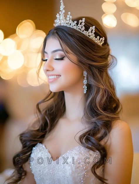 Hairstyles for Quinceanera 2024: 36 Cute Ideas with Crown, Bun, Braids for Guests, Sisters and Moms Debut Hairstyles, Quince Hair, Sweet 16 Hairstyles, Bun Braids, Quinceanera Pink, Quinceanera Planning, Quince Hairstyles With Crown, Quinceanera Hairstyles, Quince Hairstyles