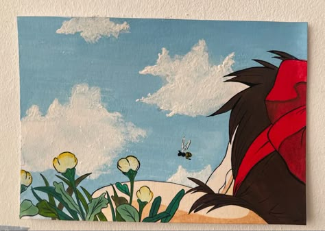 Kiki’s Delivery Service Painting, Studio Gibley Art, Kiki Delivery Service Painting, Ghibli Oil Painting, Ghibli Easy Painting, Ghibli Drawing Watercolor, Studio Ghibli Oil Pastel, Gibli Painting Idea, Easy Ghibli Painting