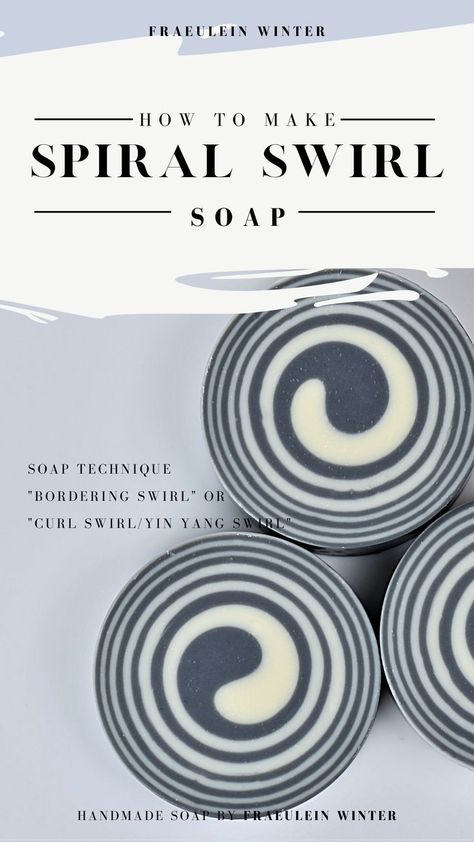 Spiral Swirl Soap, Yin Yang Swirl Soap Round Soap Design, Soap Videos, Round Soap Molds, Diy Soap Recipe, Soap Design, Soap Molds Diy, Round Column, Process Design, Swirl Soap