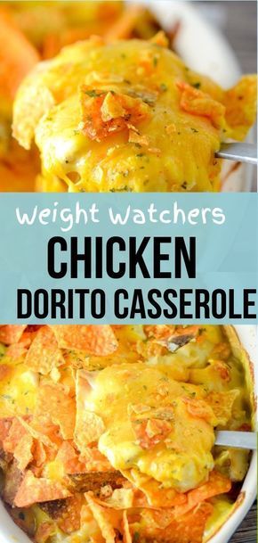 Chicken Dorito Casserole Recipe, Ww Casseroles, Chicken Dorito, Doritos Recipes, Doritos Casserole, Casserole With Chicken, Doritos Chicken, Chicken Dorito Casserole, Weight Watchers Casserole