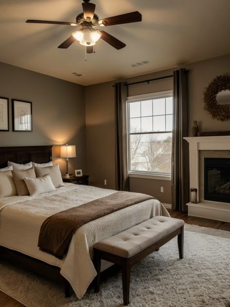 Creating a Cozy and Romantic Bedroom Ambiance | aulivin.com Chocolate Brown Bedrooms, Brown Bedroom Walls, Chocolate Bedroom, Dark Brown Bedrooms, Brown Bedroom Decor, Brown Furniture Bedroom, Bedroom Color Combination, Brown Rooms, Inspired Bedroom