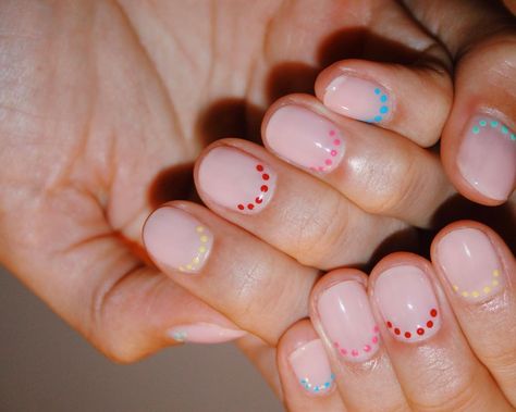 Gel Nails Ideas, Imperfection Is Beauty, Dots Nails, Simple Nail, Cute Nail Art, Nails Inspo, Easy Nail Art, Gel Nail Art, Nails Ideas