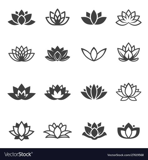 Tattoo Buddhist, Small Lotus Flower Tattoo, Flowers Logo, The Lotus Flower, Lotus Symbol, Lotus Logo, Flower Logo Design, Flower Symbol, Ornamental Tattoo