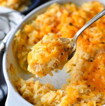 SEARCH Easy Potato Casserole, Cheesy Potato Casserole, Chicken Tikka Masala Recipes, The Seasoned Mom, Shredded Potatoes, Cheesy Potato, Creamed Potatoes, 3 Ingredient Recipes, Potatoe Casserole Recipes