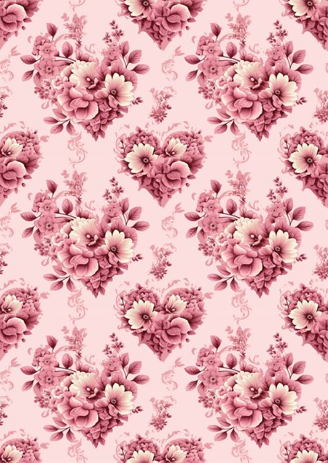 Heart Pattern 2 (#B088)-Decoupage Paper Rice Craft, Pink Scrapbook Paper, Pink Scrapbook, Scrapbook Printing, Office Store, Bold Wallpaper, No Code, High Resolution Images, Craft Paper