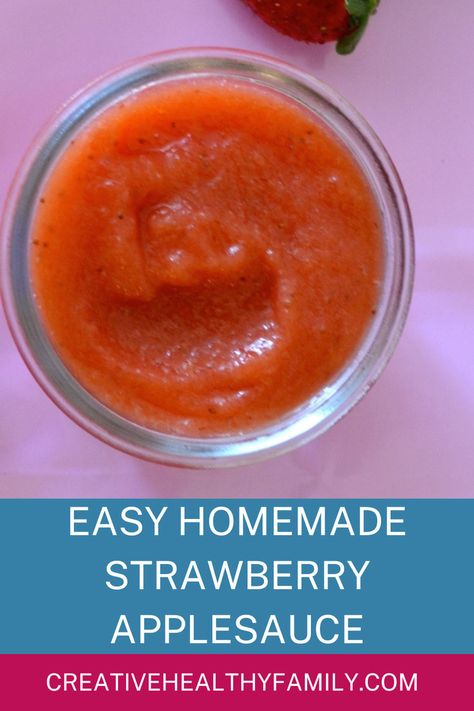 Try this delightful homemade strawberry applesauce for a fruity twist on a classic favorite! 🍓🍏 Made with fresh strawberries and apples, this easy recipe is naturally sweet and packed with flavor. Perfect for a healthy snack, lunchbox treat, or as a topping for yogurt and oatmeal. It’s a delicious way to enjoy fruit in every bite! Yogurt And Oatmeal, Strawberry Applesauce, Applesauce Recipe, Cut Strawberries, Family Snacks, Lunchbox Treats, Snack Treat, Homemade Baby Food, Homemade Snacks