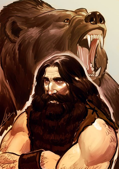 Beorn Hobbit Fanart, Beorn Hobbit, Warrior Reference, Hobbit Fanart, Tolkien Artwork, Tolkien Hobbit, John Howe, Elf Man, Middle Earth Art