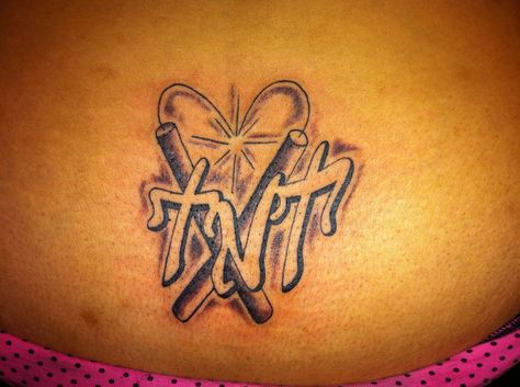 TNT lettering style lower back Tattoo! Tnt Tattoo Ideas, Tnt Tattoo, Key Tattoo Designs, Key Tattoo, Sternum Tattoo, Style Tattoo, Jewelry Tattoo, Henna Tattoos, Lettering Style