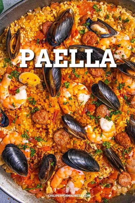 Paella Recipe For 2, Italian Paella Recipe, Spanish Rice Chicken, Traditional Spanish Paella Recipe, Best Paella Recipe, Spanish Paella Recipe, Sofrito Recipe, Paella Recipe Seafood, Spanish Tapas Recipes