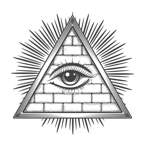 Illumination Art Design Tattoo, Pyramid And Eye Tattoo, Pyramid Drawing, Pyramid Eye Tattoo, Eye Triangle Tattoo Design, Triangle With Eye Tattoo, Eye Pyramid Tattoo Design, All Seeing Eye Pyramid Tattoo, Pyramid Eye Tattoo Design