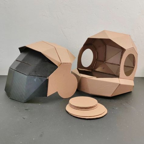 cardboard astronaut helmet plan is ready, Guys! Check my bio! Cardboard Space Helmet, Cardboard Astronaut Helmet, Astronaut Cardboard, Astronaut Diy, Papercraft Mask, Astronaut Helmet, Diy Recycle, Cardboard Crafts, Christmas 2023