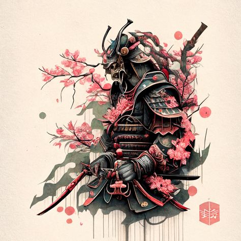 Shogun Tattoo, Polka Tattoo Designs, Trash Polka Art, Matching Tattoos For Couples, Japanese Warrior Tattoo, Trash Polka Tattoos, Samurai Tattoo Sleeve, Couple Tattoo Ideas, Samurai Warrior Tattoo