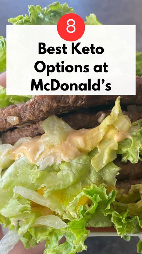 Keto friendly burger at McDonald’s Keto Fast Food Options Mcdonalds, Keto At Mcdonalds, Healthy Mcdonalds Options, Low Carb Mcdonalds, Healthy Mcdonalds, Keto Mcdonalds, Keto Fast Food Options, Keto Fast Food, Keto Fast