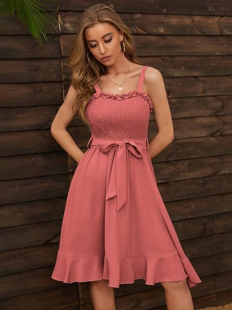 Cottagecore Fashion Aesthetic, Tie Strap Dress, Stylish Inspiration, Inspiration Dress, Dress Book, Cottagecore Fashion, Fashion Aesthetic, Shein Style, Strap Dress