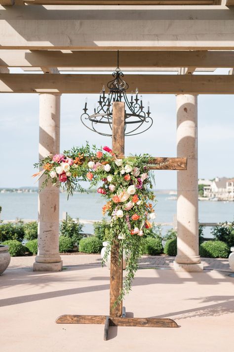 Floral Cross For Wedding, Cross Floral Wedding, Cross Arbor Flowers, Wedding Ceremony Cross With Flowers, Cross With Flowers For Wedding, Floral Cross Wedding Altars, Cross Ceremony Backdrop, Wedding Ceremony Cross Backdrop, Wedding Cross Backdrop