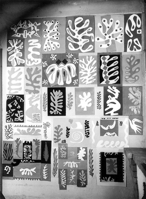 Henri Matisse’s studio, c. 1948 Matisse Cutouts, Istoria Artei, Matisse Art, Tate Modern, Paper Cut Art, Henri Matisse, Pablo Picasso, French Artists, Museum Of Modern Art