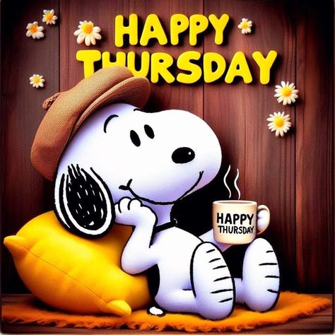 Thursday Morning Images, Happy Morning Images, Cute Picture Quotes, Happy Thursday Images, Good Morning Snoopy, Good Morning Happy Thursday, Happy Thursday Quotes, Good Morning Thursday, Snoopy Cartoon