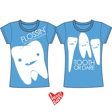 These shirt designs are just too cute. Funky Organ Anatomy Shirt, The Office Tshirt, Dental Shirts, Cute Tooth, Dental Fun, Heart Tee, Human Anatomy, Office Wear, Tooth Fairy