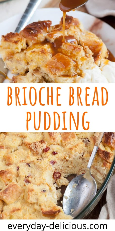 Bread Pudding Recipe Brioche, Brioche Bread Recipe Ideas, Brioche Bread Recipe Desserts, Leftover Brioche Recipes, Easter Bread Pudding, What To Do With Brioche Bread, Leftover Brioche Buns Ideas, Make Ahead Bread Pudding, Brioche Bread Recipe Breakfast