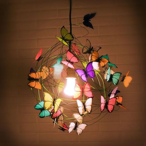 1000+ ideas about Butterfly Lamp on Pinterest | Pillows, Butterfly ... Diy Lampe, Butterfly Decorations, Diy Lamp, Décor Diy, Let There Be Light, Diy Home Crafts, Decoration Design, Paper Crafts Diy, Room Diy