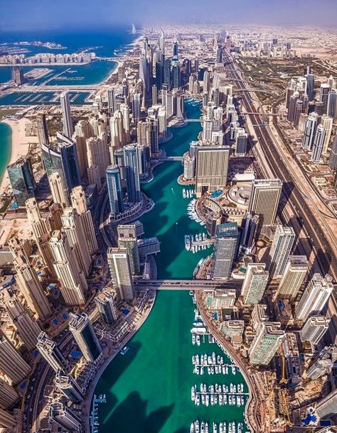 From desert backwater to the Manhattan of the Middle East in just 50 years 💫 📍Dubai, UAE 📸@100.pixels/IG #dubai #dubaitravel #middleeasttravel Dubai Beach, Dubai Architecture, Dubai Marina, Visit Dubai, Dubai City, Dubai Travel, Famous Places, Arab Emirates, Beautiful Places To Visit