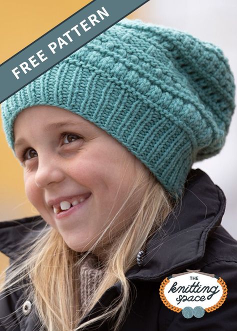 Nikolaj Knitted Kids Hat [FREE Knitting Pattern] Child Hat Knitting Pattern, Hat Free Knitting Pattern, Kids Hats Patterns, Easy Knit Hat, Girls Knit Hat, Kids Knitting, Hat For Kids, Knitted Hats Kids, Hat Patterns Free