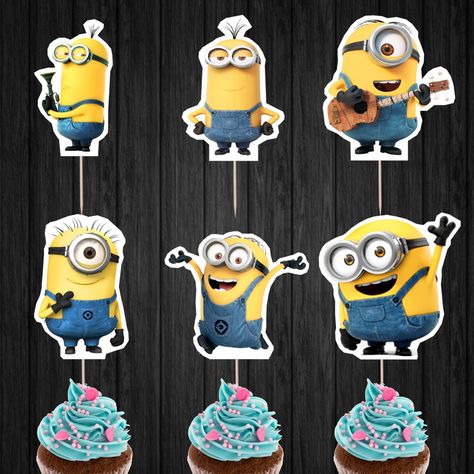 Minion Cupcake Toppers, Minion Cupcake, Happy Birthday Minions, Minion Theme, Minion Cupcakes, Minions Funny Images, Minion Banana, Minions Wallpaper, Minions Despicable Me