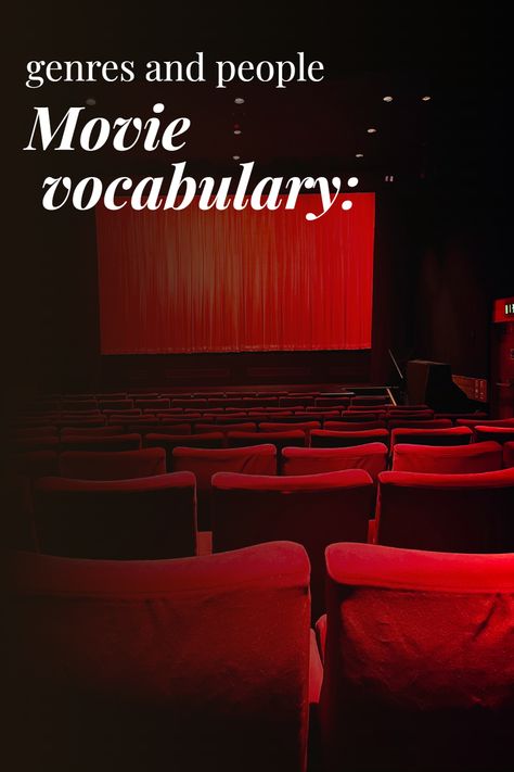 To discuss movies in English, you need specific vocabulary  to describe the story, people who make movies or are in the movies etc. Learn everything you need from this post Improve Vocabulary, Improve English, Movie Club, Sequence Of Events, Story People, Words And Phrases, English Movies, Speaking Skills, Acting Skills