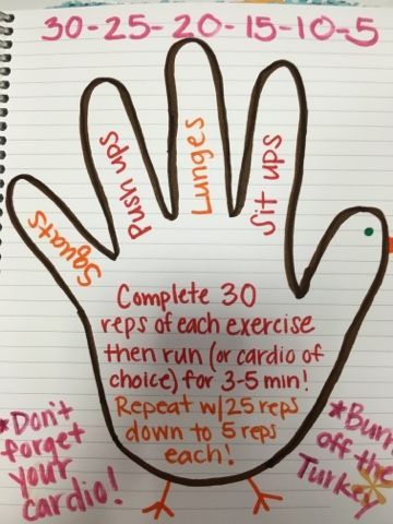 Complete 30 reps of each exercise then perform cardio of your choice for 3-5 minutes. Repeat with 25 reps all the way down to 5, decreasing by 5 reps each time! This will help you burn the extra Thanksgiving calories! #thanksgivingworkout #thanksgivingfitness #turkeytrot After Thanksgiving Workout, Thanksgiving Workout Ideas, Turkey Burn Workouts, Thanksgiving Crossfit Workout, Turkey Workout, Thanksgiving Themed Workouts, Thanksgiving Workout Challenge, Thanksgiving Exercise, Post Thanksgiving Workout