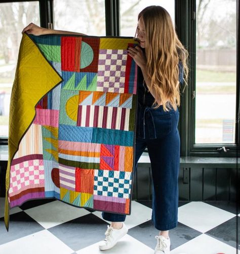 Modern Quilts Ideas, Improv Quilt, Improv Quilting, Stained Glass Quilt, Silk Quilt, Wedding Quilt, Scrap Quilt Patterns, Scrap Quilt, Find Balance