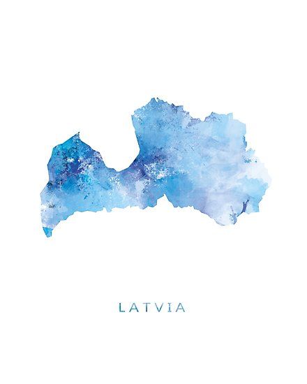 Latvia (Latvija) is a Baltic state in Northern Europe. The most famous travel spot is the capital Riga, a World Heritage Site. If you're from Latvia or you plan to travel there, you better look for the products printed with this map art. Travel mugs, apparel, clocks, stickers, pillows etc. latvijas karte. карта латвии. #latvia #latviamap #latvija #latvijamap #balticstate #europe #riga #giftguide #prints #statemap #mapart #travel #abstract #shopping #redbubble #latvijaskarte #карталатвии Latvia Map, Map Watercolor, Poster Travel, Watercolor Map, Black And White Painting, Watercolor Wall Art, Painting Wall Art, Abstract Nature, Map Painting