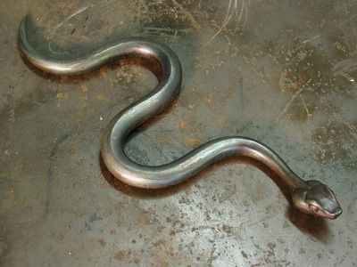 Art Propelled, Metal Snake, Blacksmith Projects, Snake Art, Metal Working Projects, Small Sculptures, Snake Design, Metal Projects, Metal Art Projects