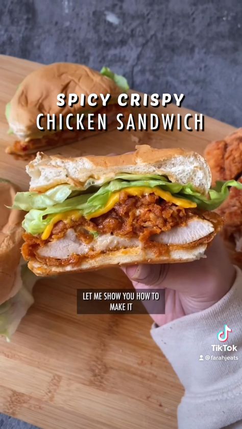 Spicy Chicken Sandwich Sauce Recipe, Kfc Spicy Chicken Sandwich, Spicy Chicken Sandwich Sauce, Kfc Spicy Chicken, Chicken Sandwich Sauce, Spicy Chicken Sandwich, Crispy Chicken Burgers, Chicken Burgers Recipe, Chicken Burger