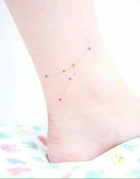 Cosmos Tattoo, Taurus Constellation Tattoo, Tattoo Tiny, Star Tattoo, Cute Small Tattoos, Space Tattoo, Constellation Tattoos, Tiny Star, Hand Tattoo